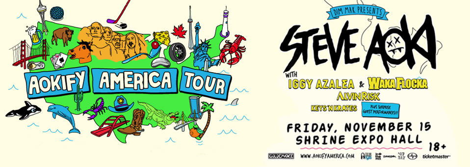 Steve Aoki - November 15th at Shrine Auditorium - Presented by LED X Goldenvoice